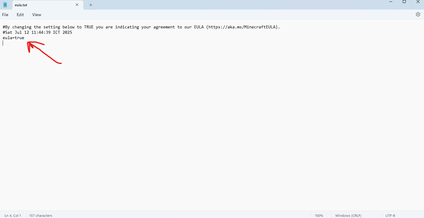 บันทึก File เป็น run.bat
